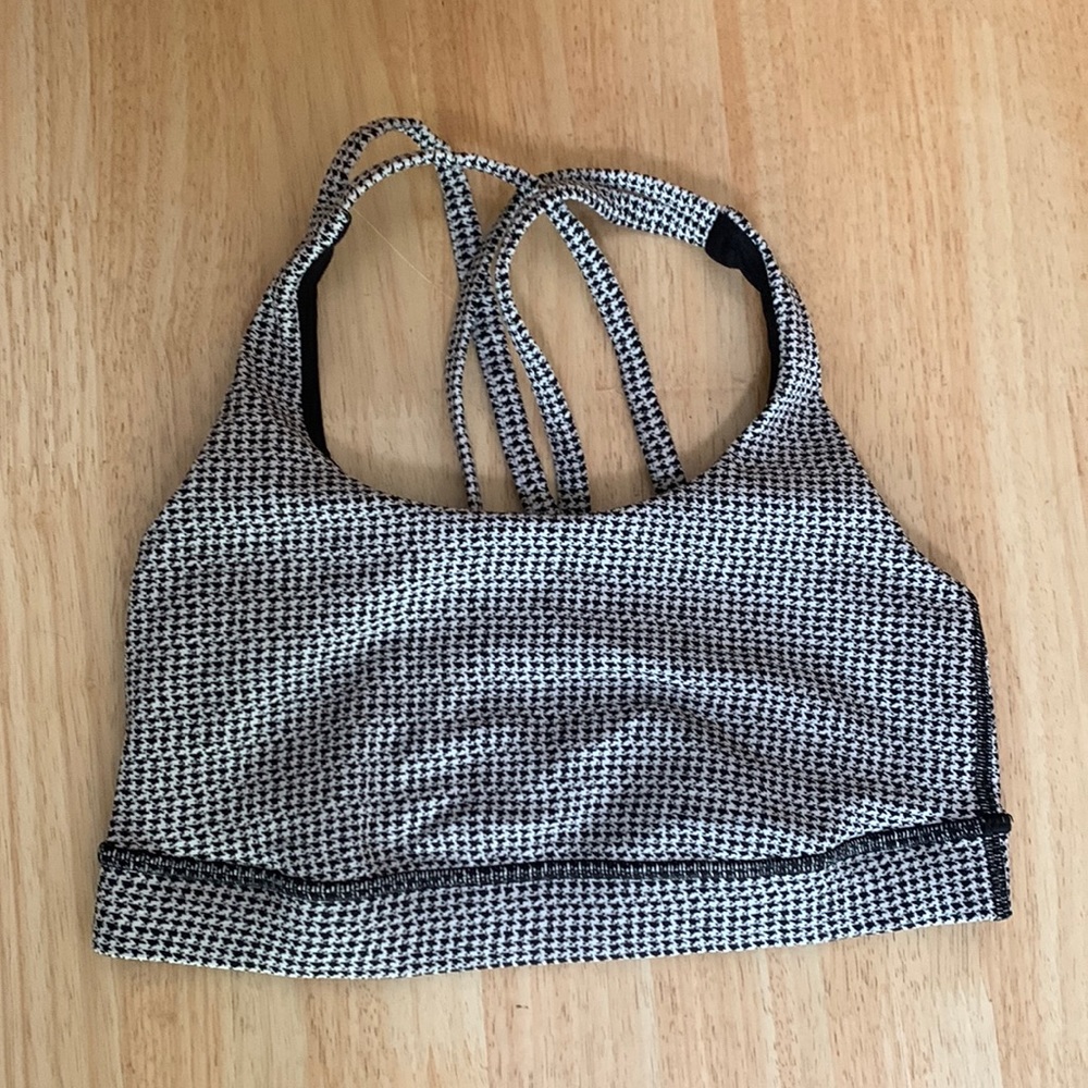 Lululemon energy bra rare houndstooth print size 2